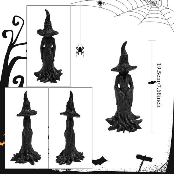 8" Halloween Cracker Barrel Retro Magician Fantasy Ornament Festival Decoration - Picture 3 of 7